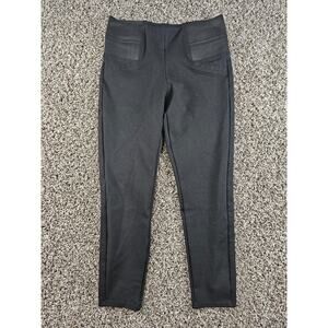 Sapphire Red Womens Sz L Pull On Dress Pants Black Slim Leg Tummy Slimming